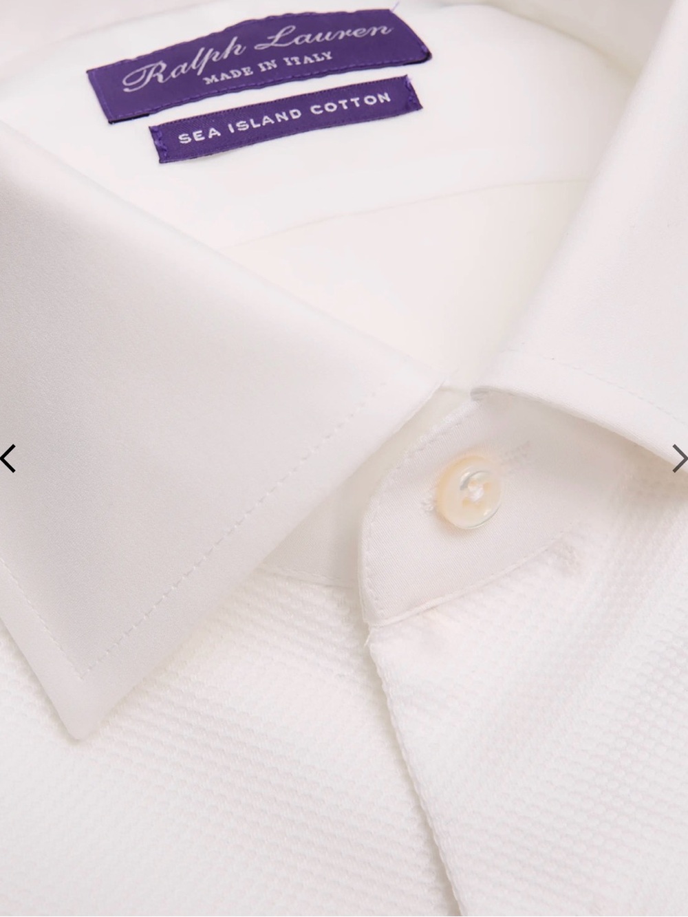 Ralph Lauren Purple Label Men's Sea Island Cotton Textured Dress Shirt - Picture 2 of 6